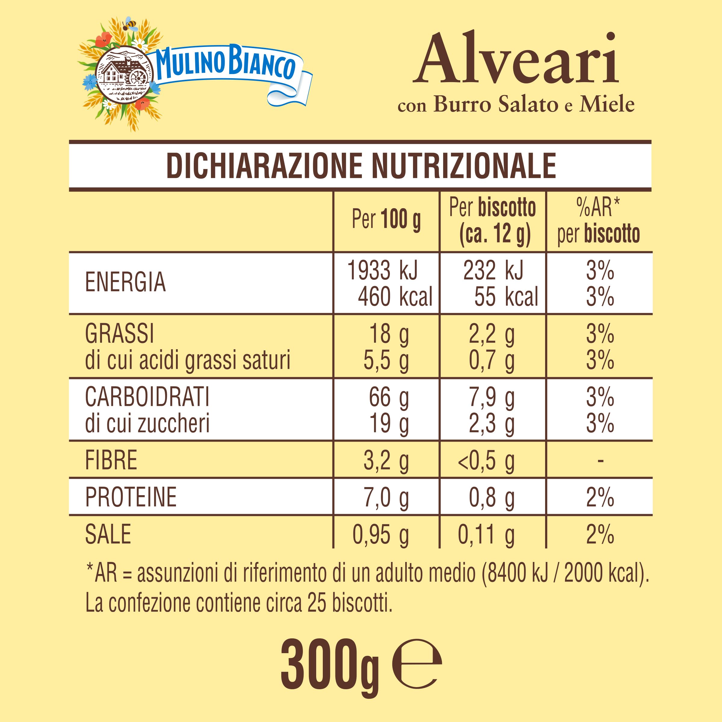 mulino-bianco-alveari-frollini-burro-salato-e-miele-300g image 2