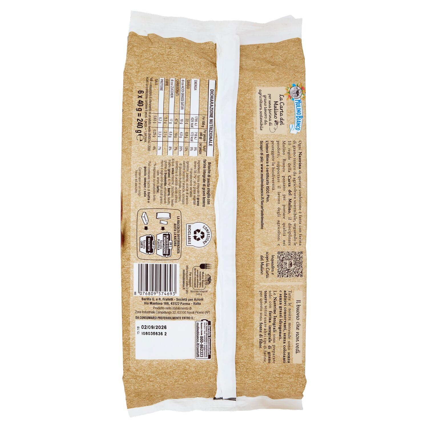 mulino-bianco-nastrine-integrali-brioche-sfoglia-240g image 7