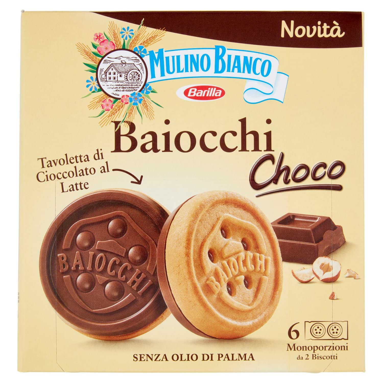 mulino-bianco-baiocchi-choco-snack-144-g image 1
