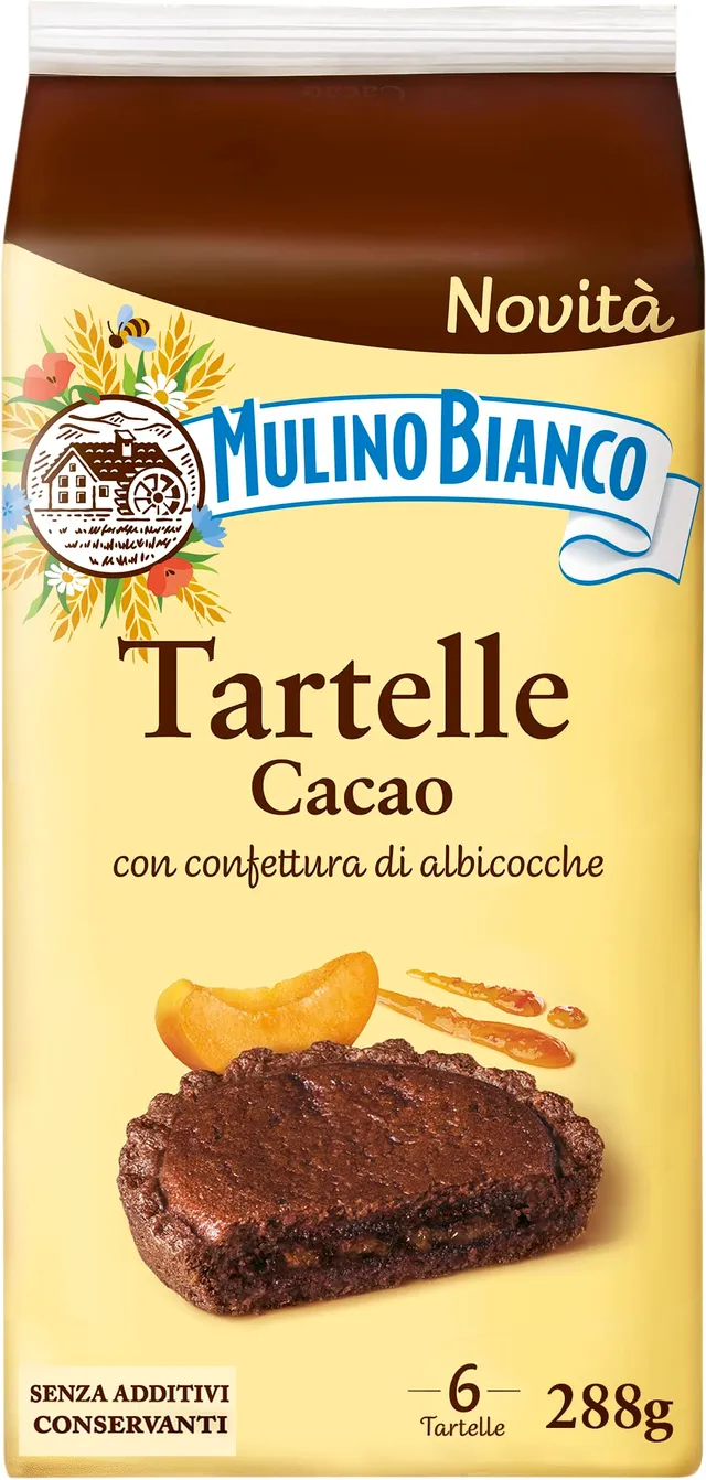 mulino-bianco-tartelle-cacao-albicocca-6pz image 1
