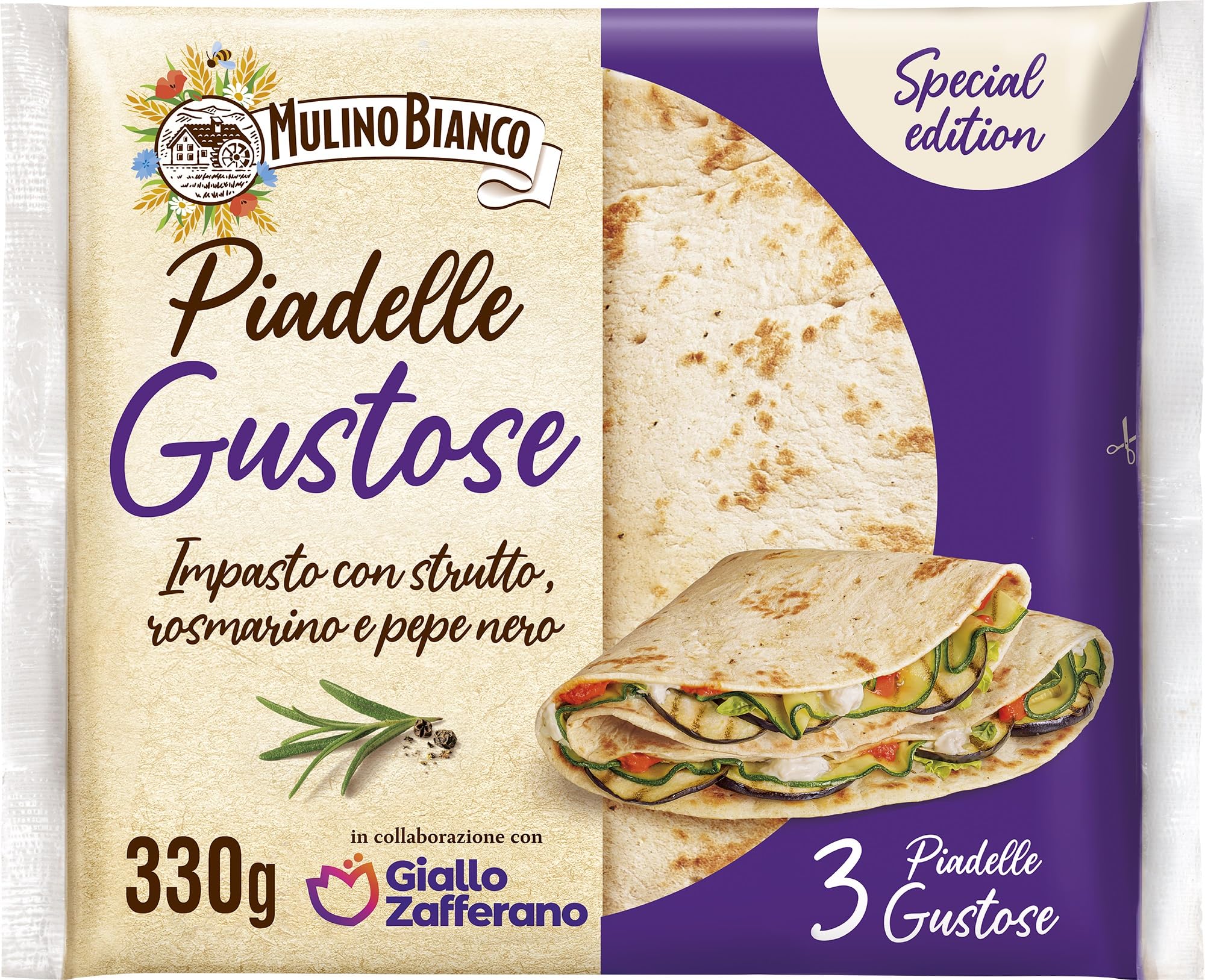 mulino-bianco-piadelle-gustose-rosmarino-e-pepe-nero-3x330g image 1