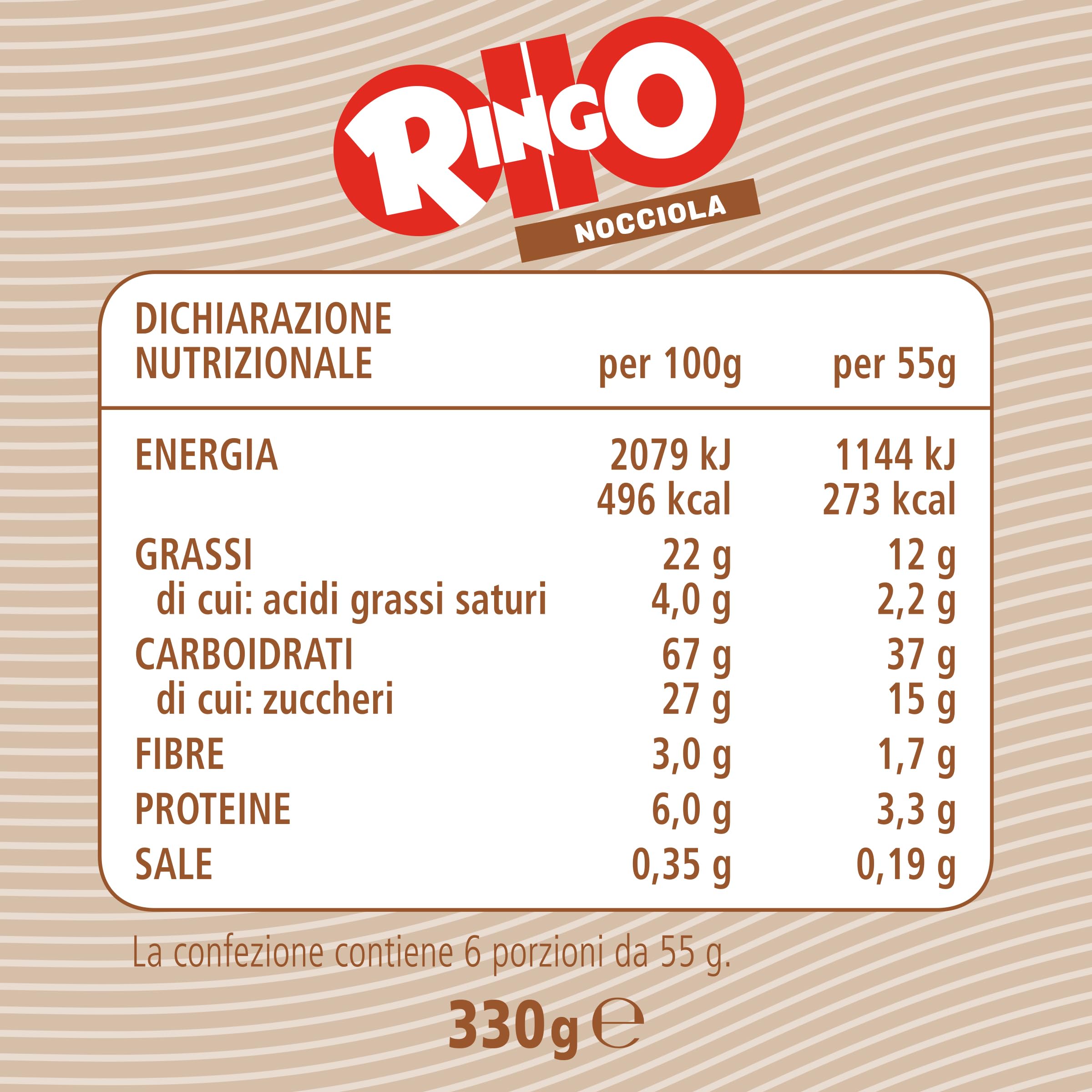 pavesi-ringo-nocciola-e-cioccolato-6-pacchetti-310-g image 2