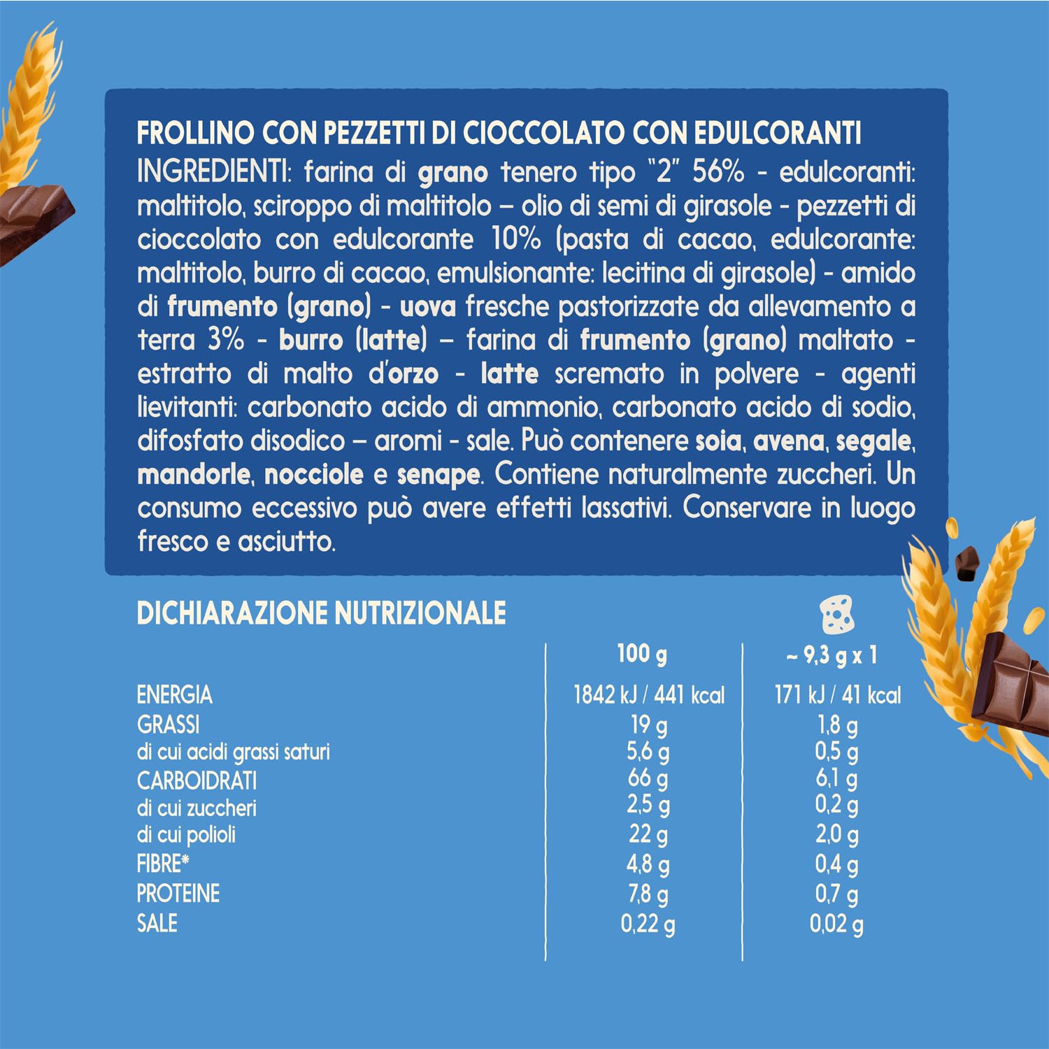 misura-dolcesenza-biscotti-con-scaglie-di-cioccolato-senza-zuccheri-aggiunti image 2