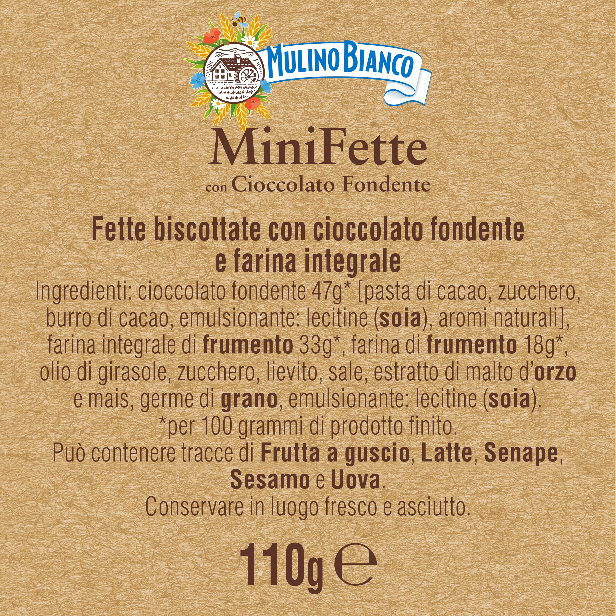 mulino-bianco-mini-fette-integrali-con-cioccolato-fondente-110g image 8
