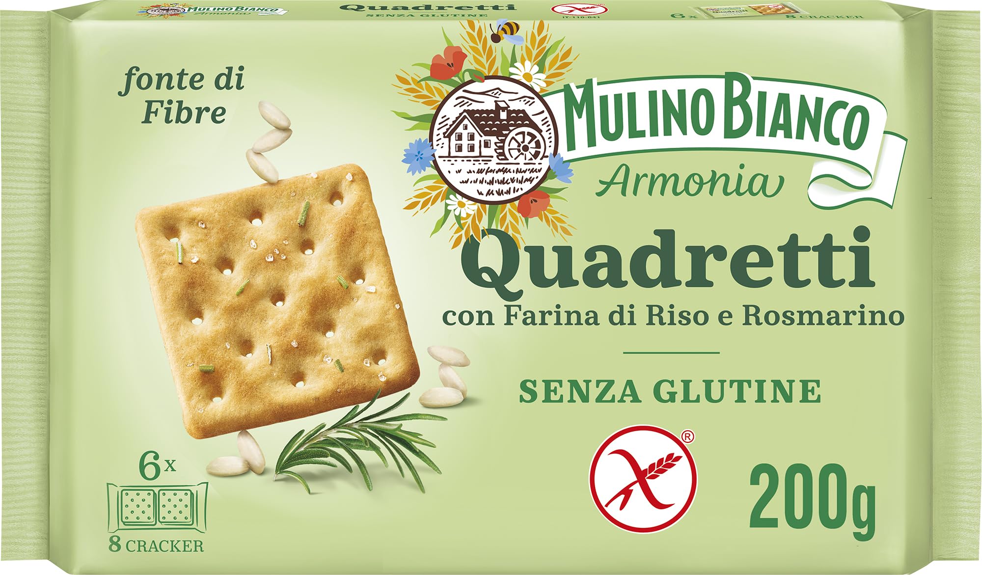 mulino-bianco-quadretti-cracker-senza-glutine-riso-e-rosmarino image 1