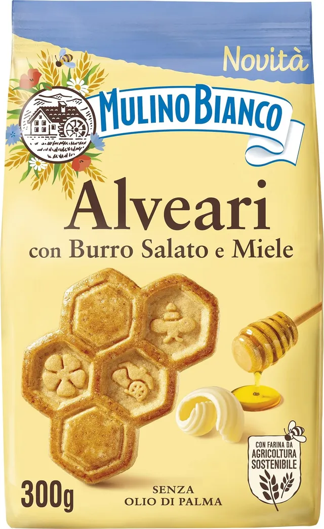 mulino-bianco-alveari-frollini-burro-salato-e-miele-300g image 1