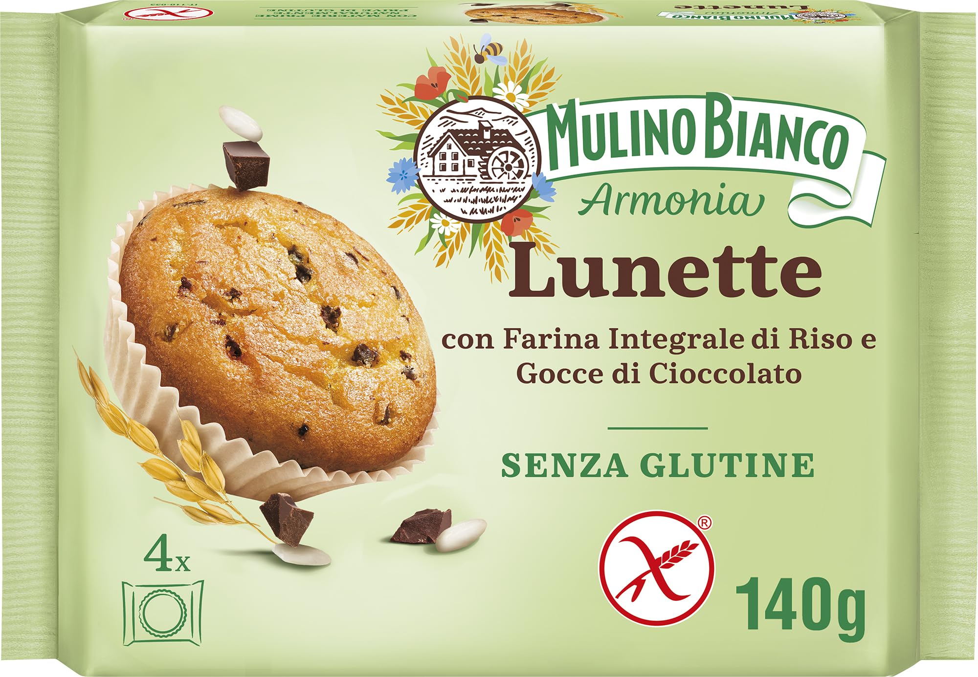 mulino-bianco-lunette-tortina-senza-glutine-con-farina-integrale-di-riso-e-gocce image 1