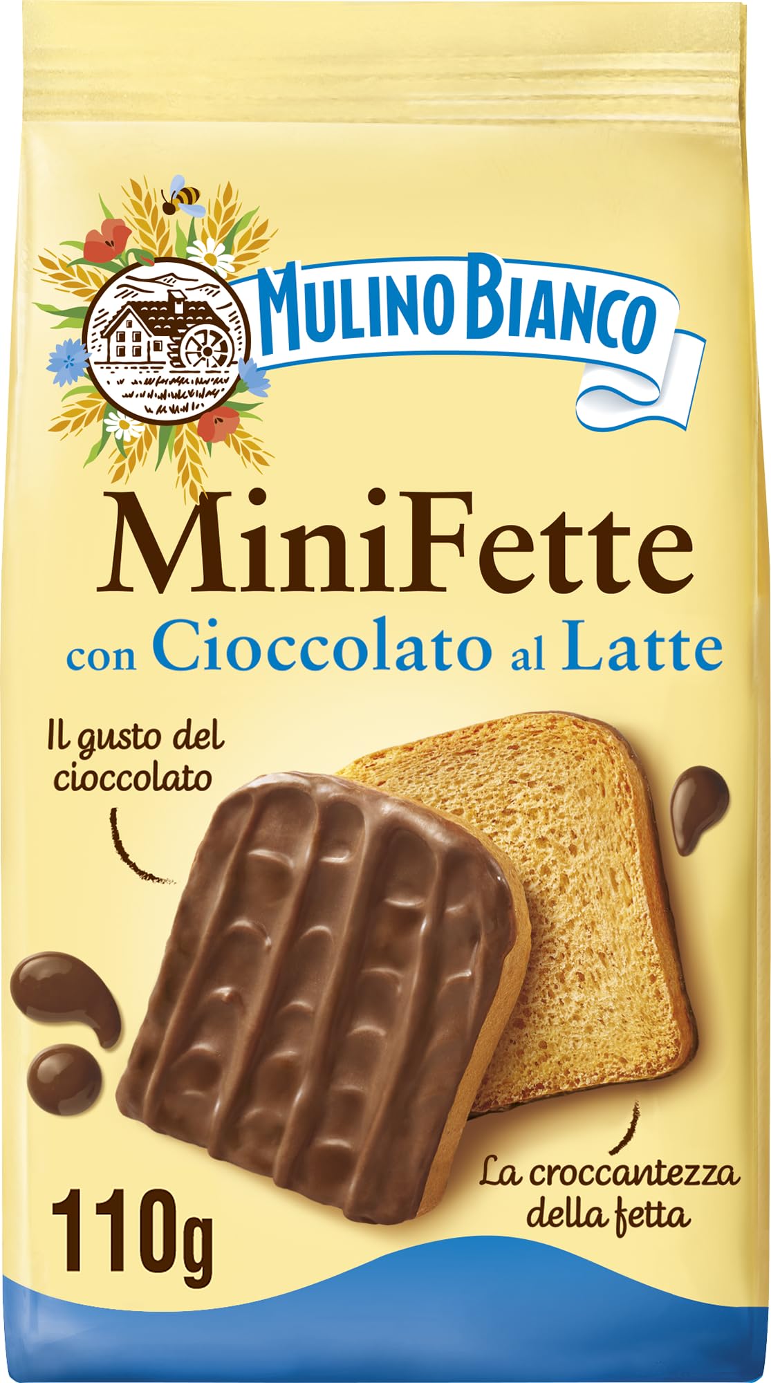 mulino-bianco-mini-fette-con-cioccolato-al-latte-110g image 1