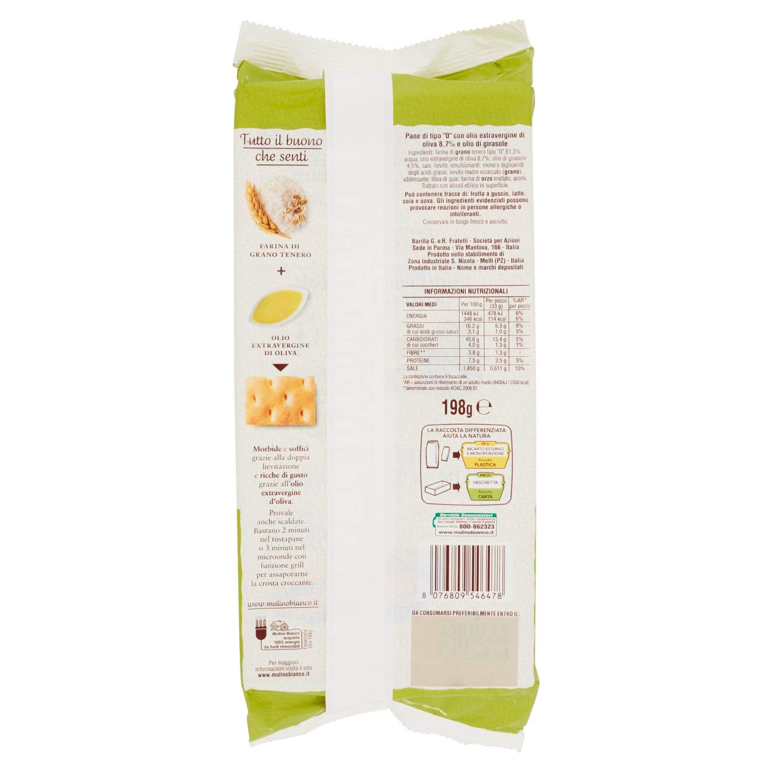 mulino-bianco-focaccelle-all-olio-d-oliva-198g image 3
