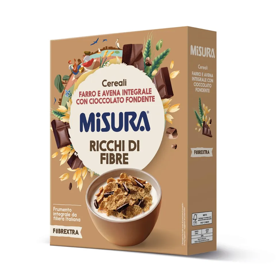 misura-fibrextra-cereali-farro-e-avena-integrale-con-cioccolato-fondente image 1