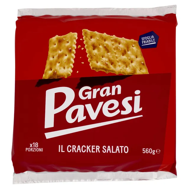 pavesi-gran-pavesi-cracker-salati-classici-18-pacchetti-560-g image 1