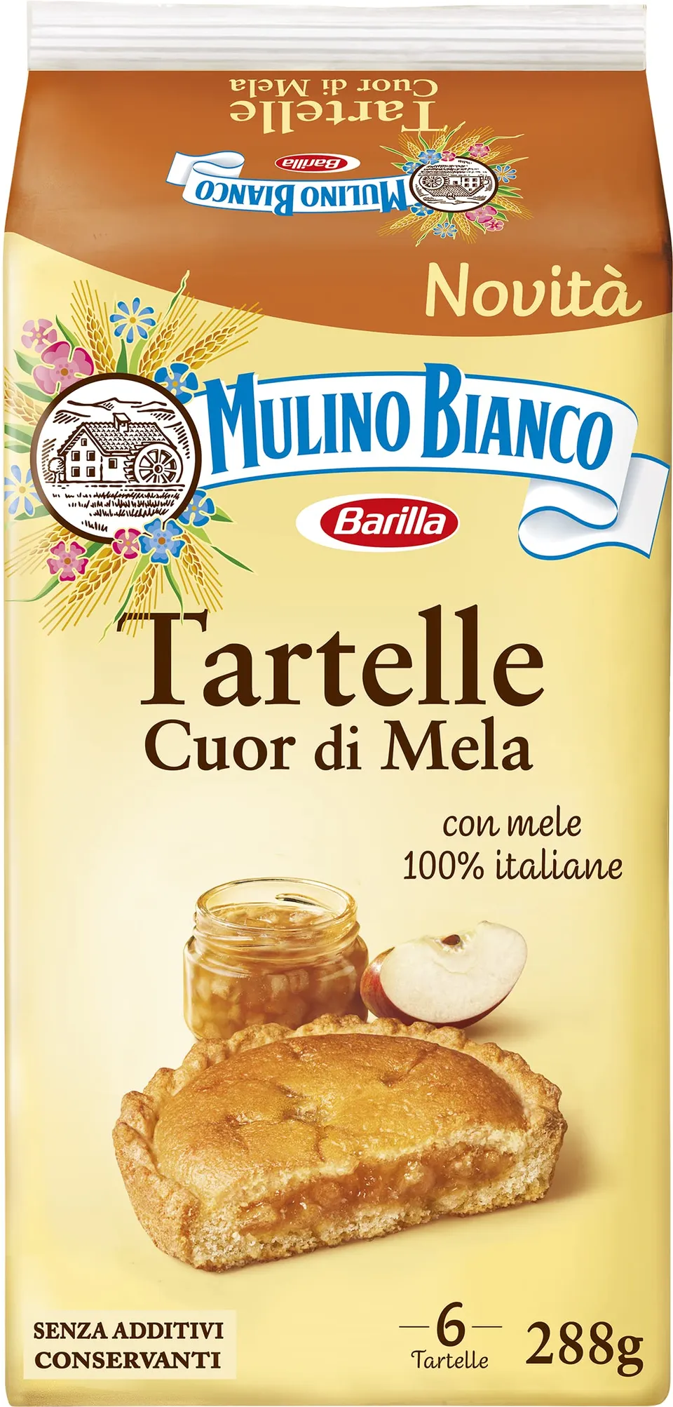 mulino-bianco-tartelle-cuor-di-mela-6-pezzi-288g image 1