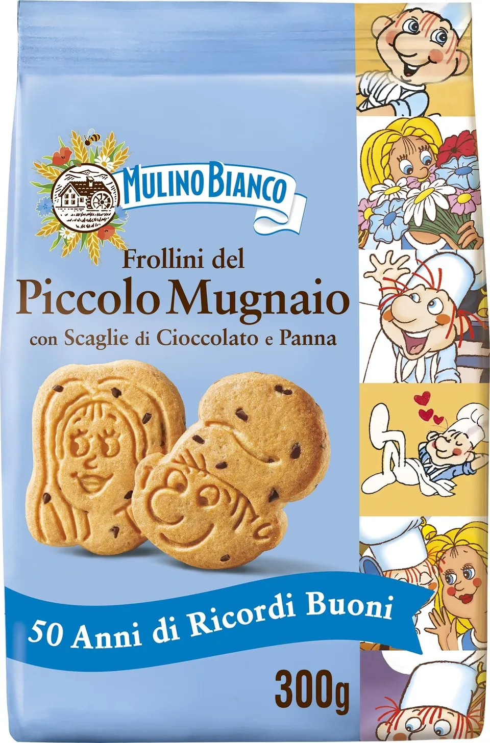 mulino-bianco-frollini-del-piccolo-mugnaio-cioccolato-e-panna-300g image 1