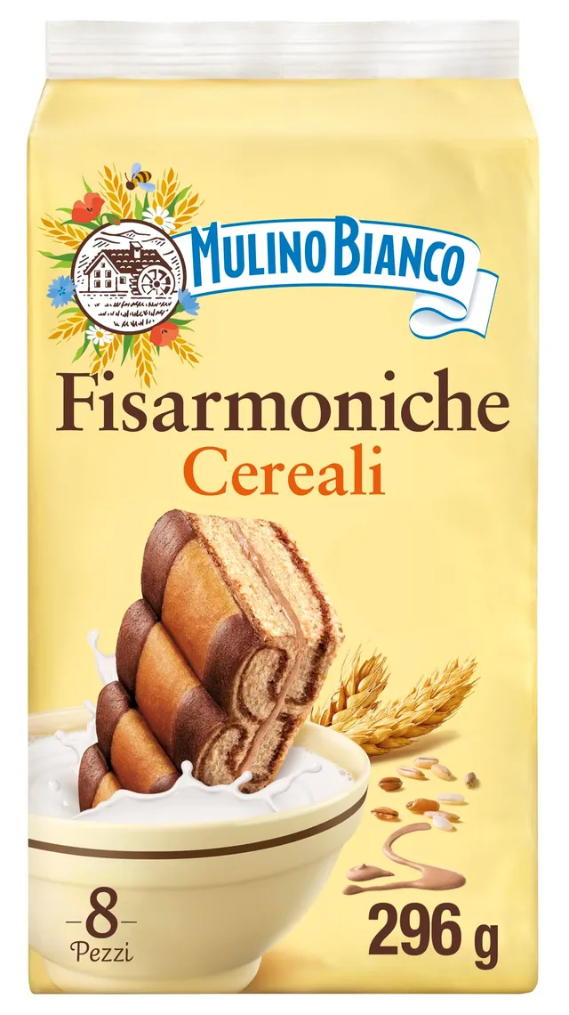 mulino-bianco-fisarmoniche-merendine-con-crema-malto-e-cacao-8-pezzi-296-g image 1