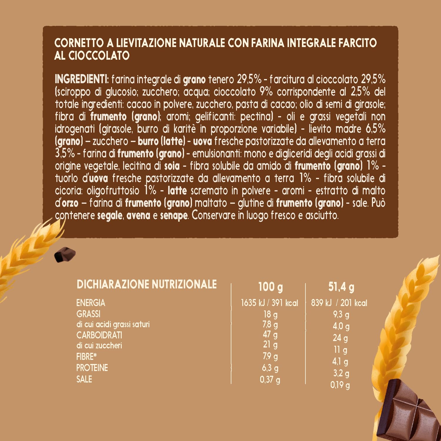 misura-fibrextra-cornetti-integrali-cioccolato-fondente image 2