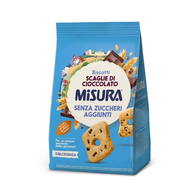 misura-dolcesenza-biscotti-con-scaglie-di-cioccolato-senza-zuccheri-aggiunti image 1