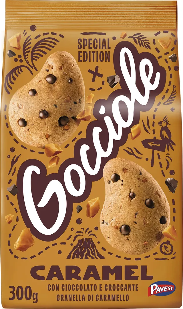pavesi-gocciole-caramel-frollini-con-gocce-cioccolato-300-g image 1