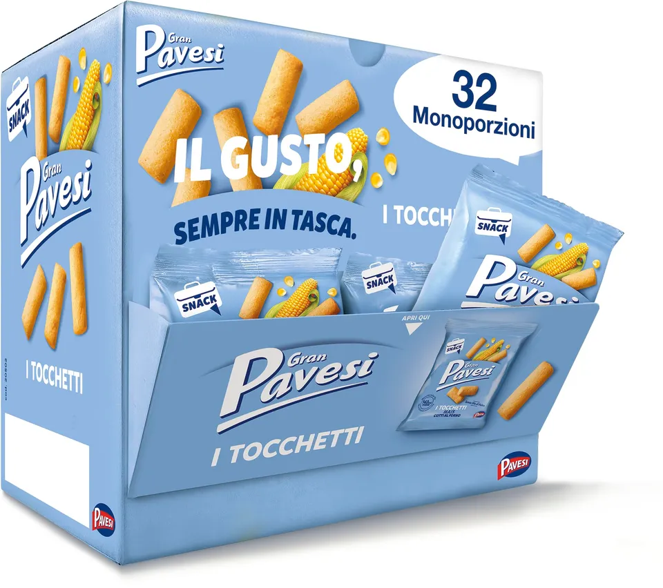 gran-pavesi-tocchetti-snack-al-mais-32-pacchetti image 1