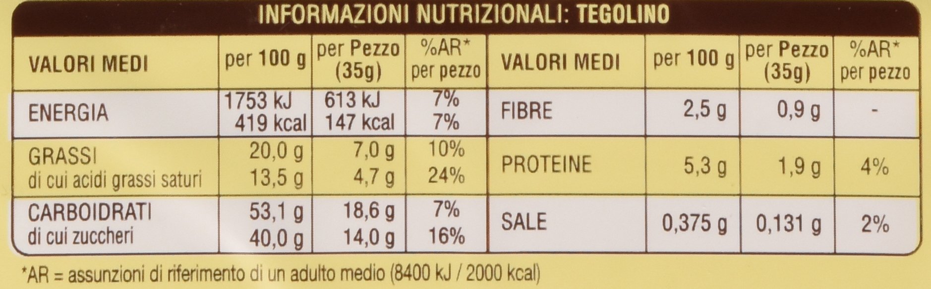 mulino-bianco-tegolini-con-crema-al-cacao-magro-10-pezzi-350g image 2