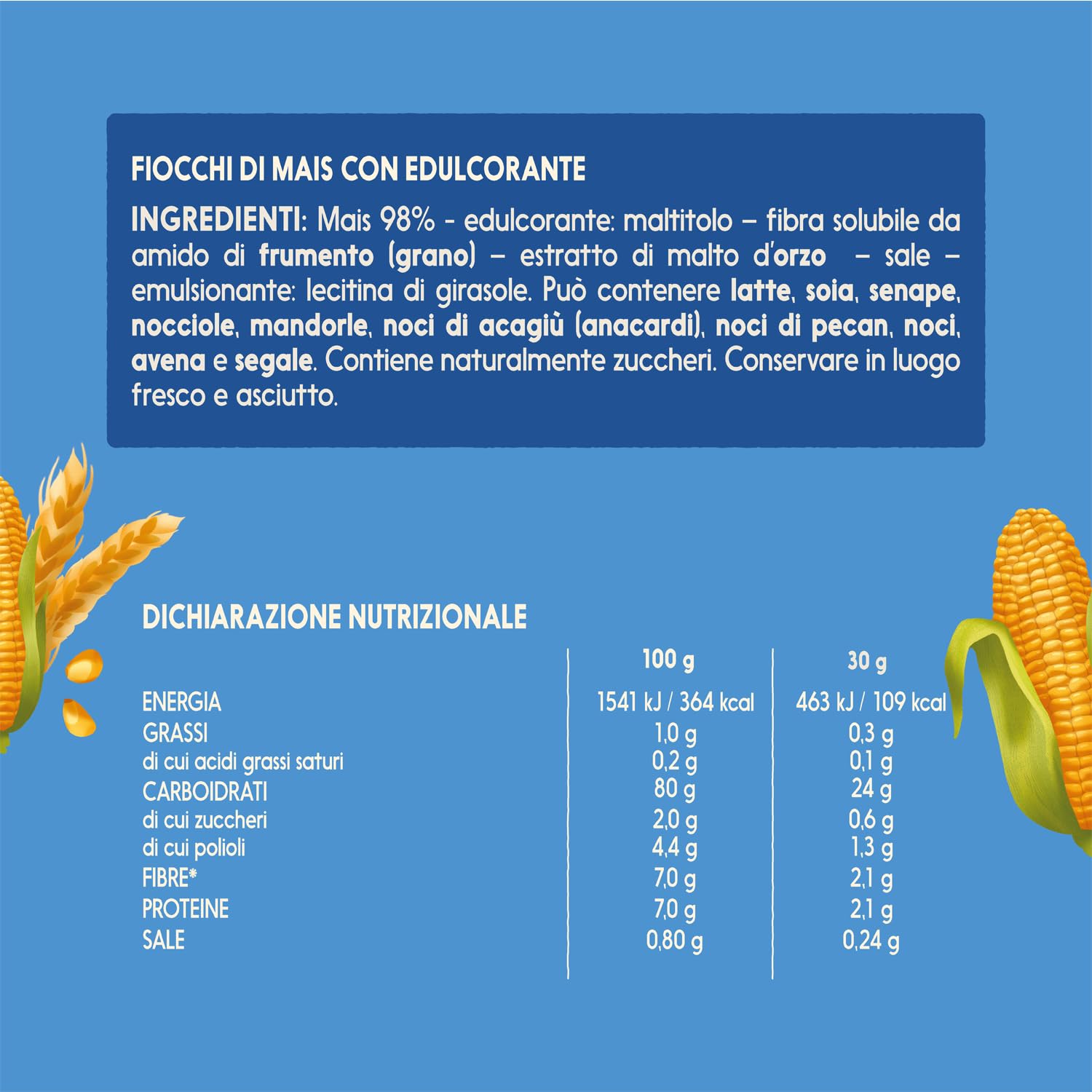 misura-dolcesenza-cornflakes-fiocchi-di-mais-senza-zuccheri-aggiunti image 2