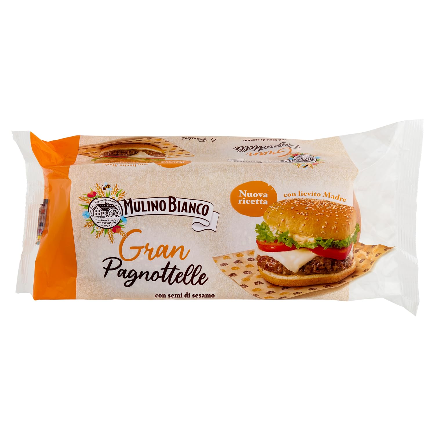 mulino-bianco-gran-pagnottelle-sesamo-pane-hamburger-300-g image 1