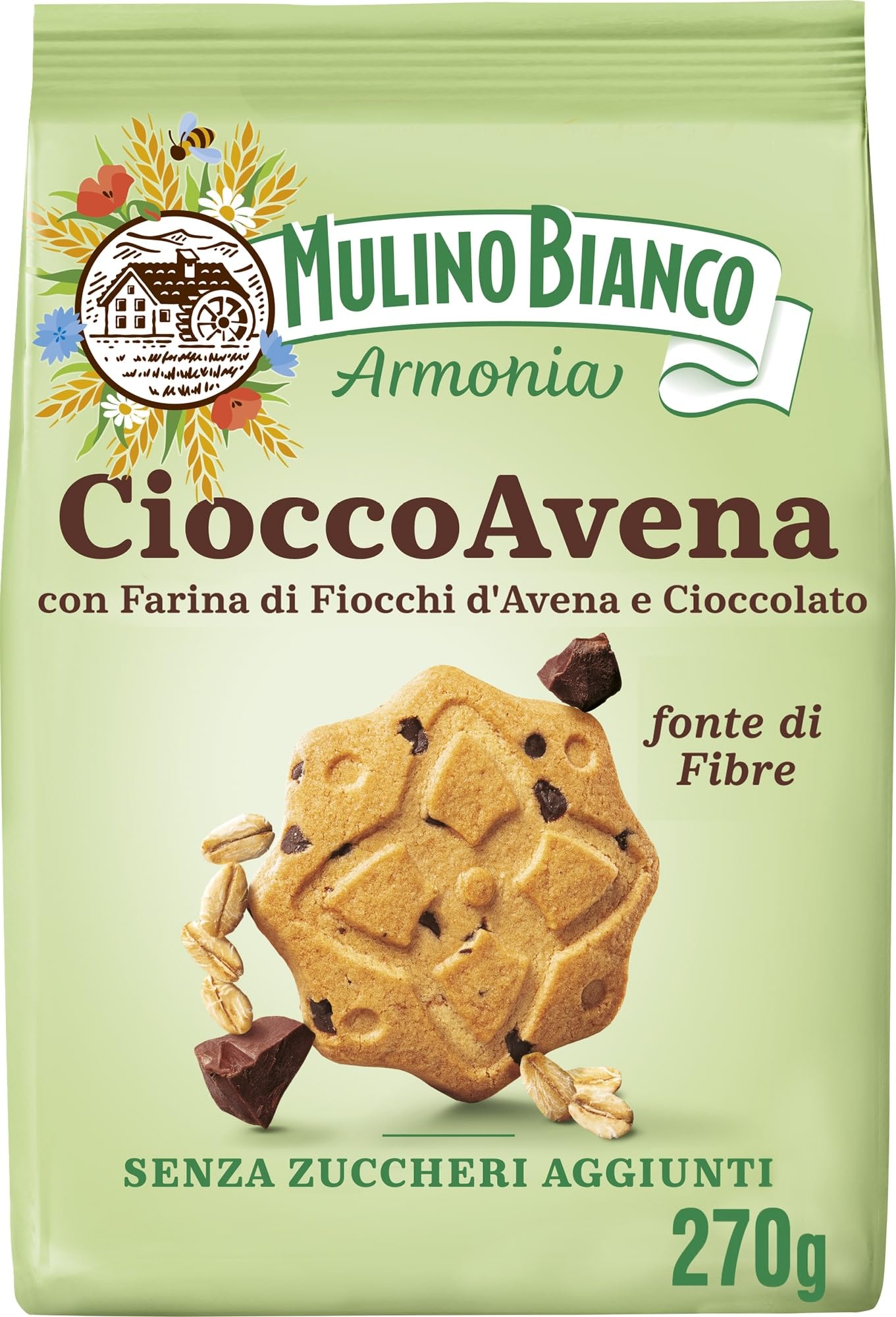 mulino-bianco-cioccoavena-biscotti-senza-zuccheri-aggiunti-270-g image 1