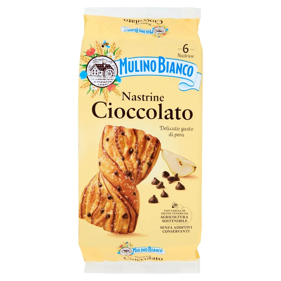 mulino-bianco-nastrine-cioccolato-gusto-pera-6-merendine image 1