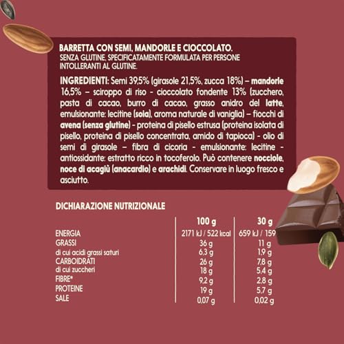 misura-protein-barrette-semi-e-mandorle-cioccolato-fondente-120g image 7