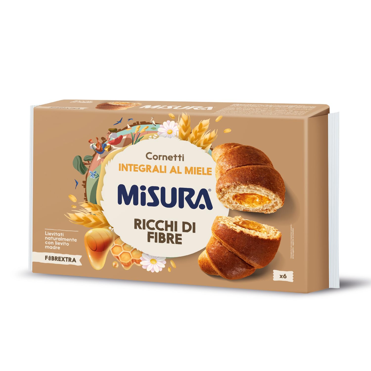 misura-fibrextra-cornetti-miele-308g-farina-integrale image 1