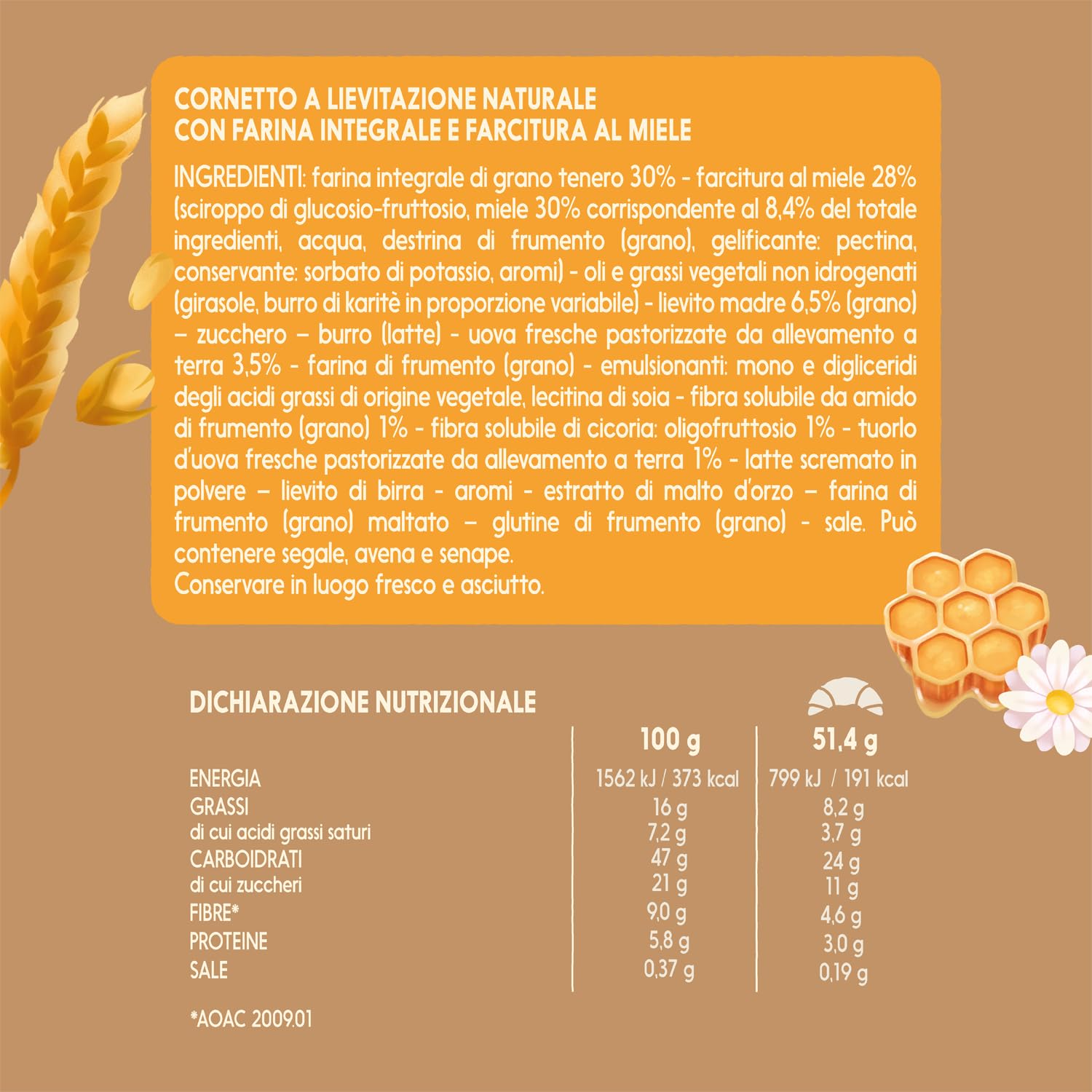 misura-fibrextra-cornetti-miele-308g-farina-integrale image 2
