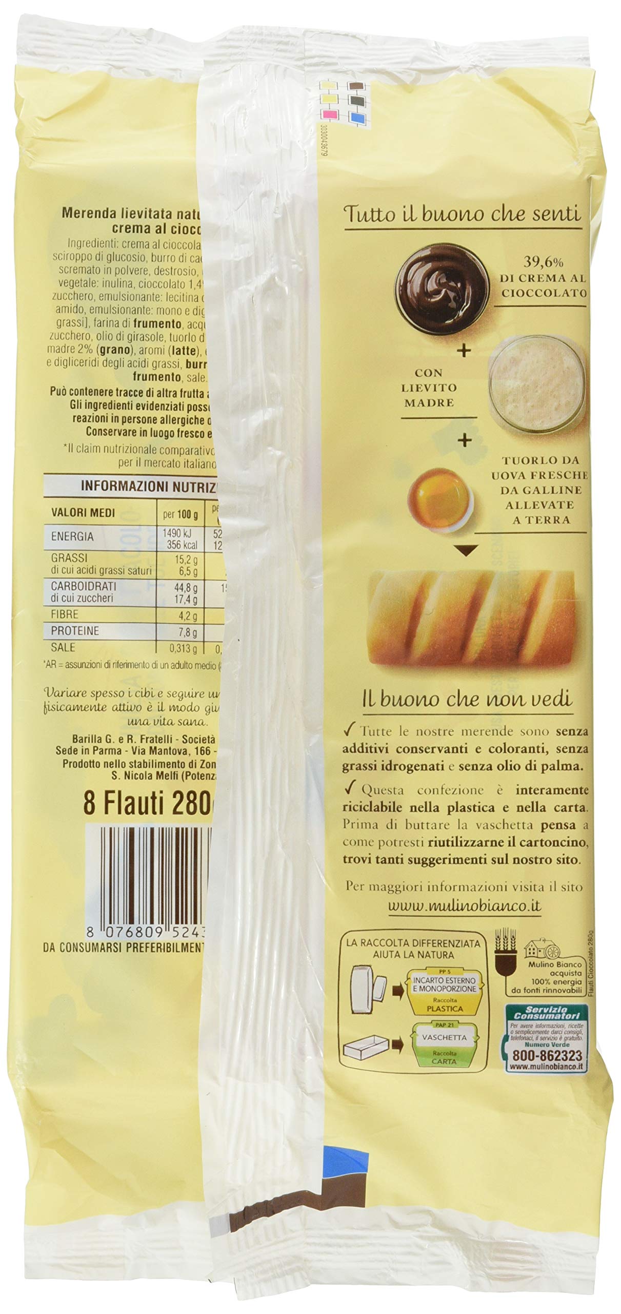 mulino-bianco-flauti-al-cioccolato-merendine-soffici-280-g image 3