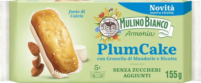 mulino-bianco-armonia-plumcake-mandorle-e-ricotta-senza-zuccheri-aggiunti-5-x-31 image 1