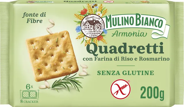 mulino-bianco-quadretti-cracker-senza-glutine-riso-e-rosmarino image 1