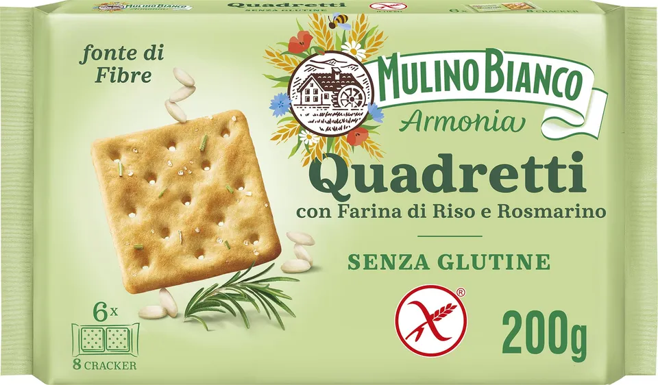 mulino-bianco-quadretti-cracker-senza-glutine-riso-e-rosmarino image 1